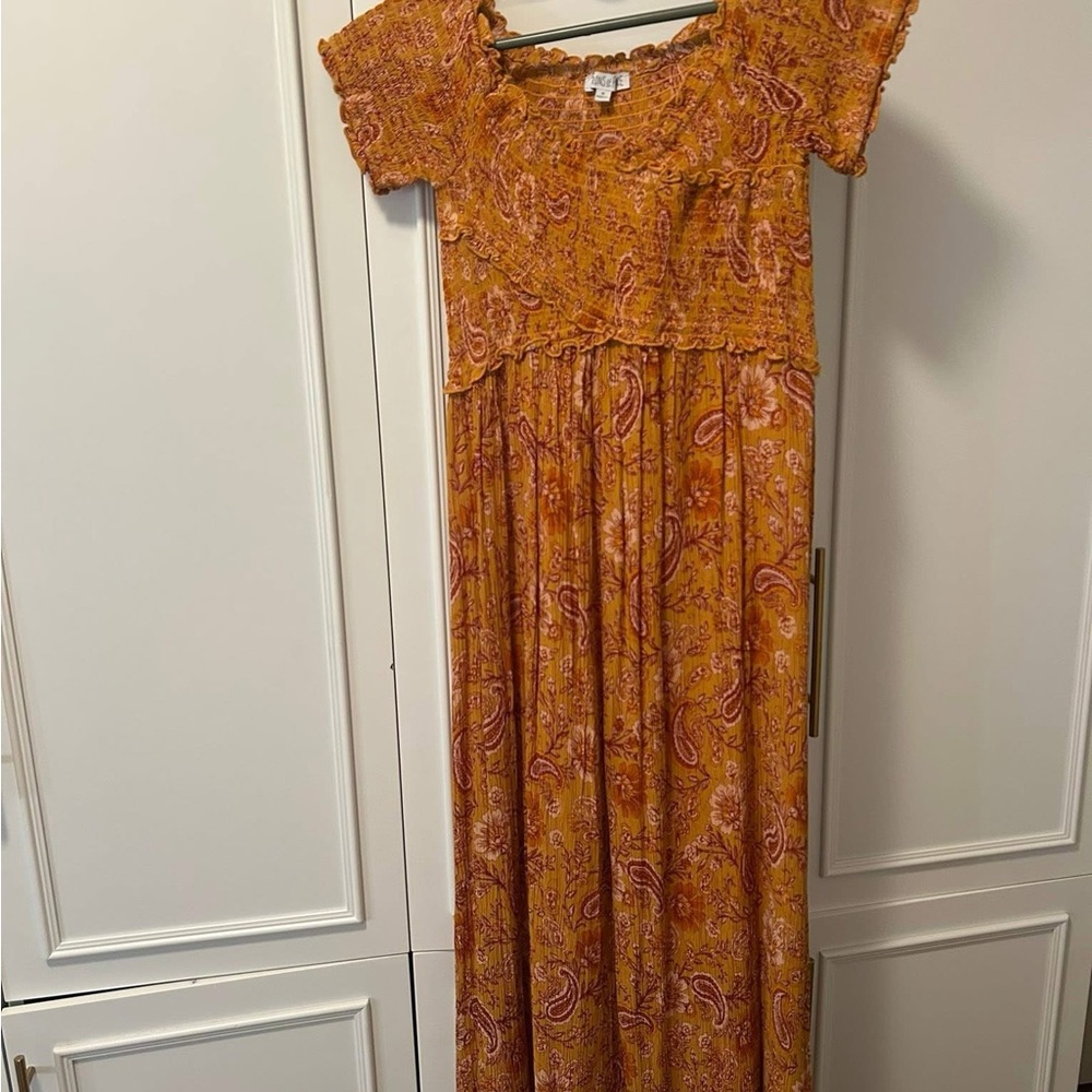Orange Paisley Kids Dress